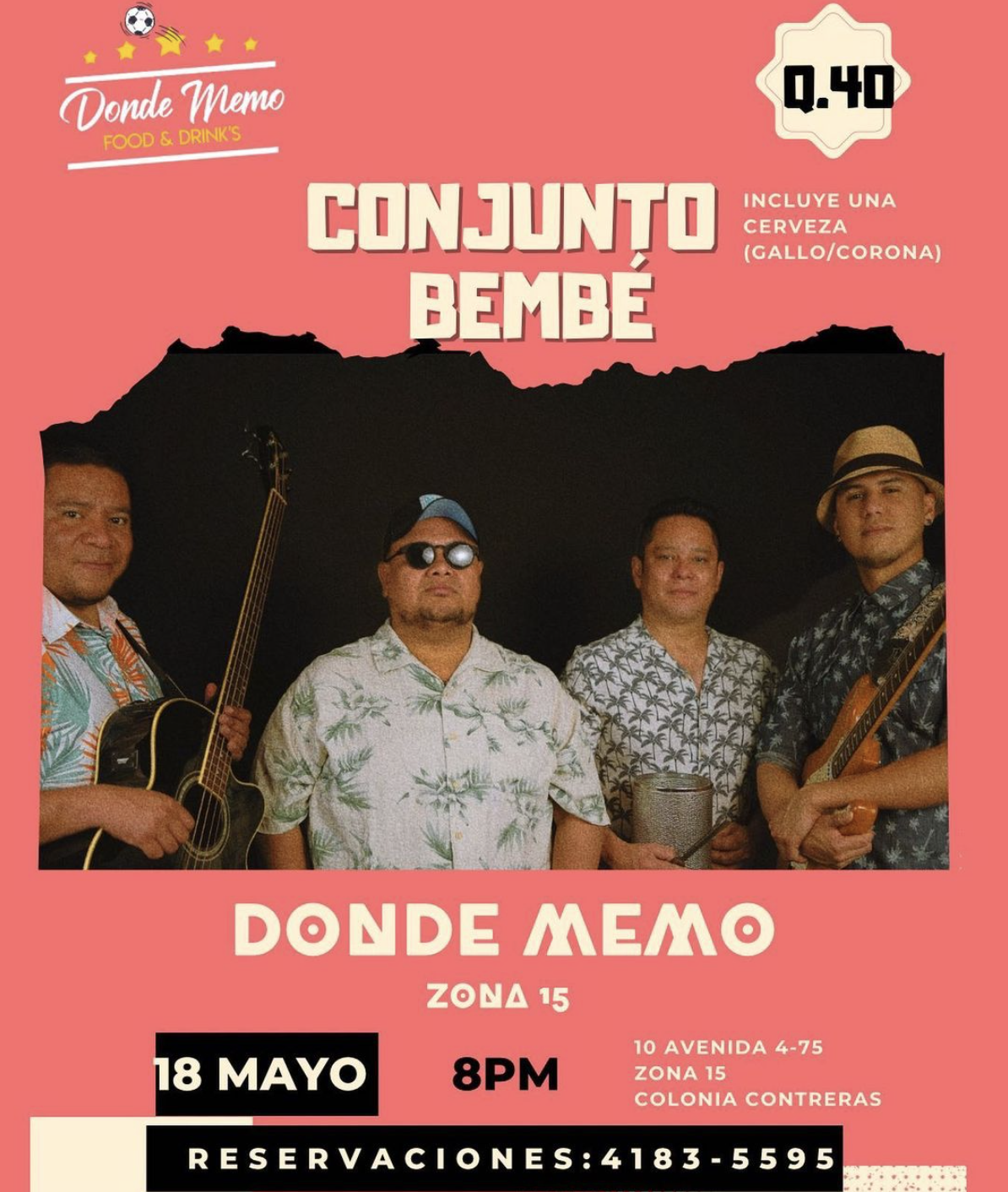 Noche de Bachata con Conjunto Bembé